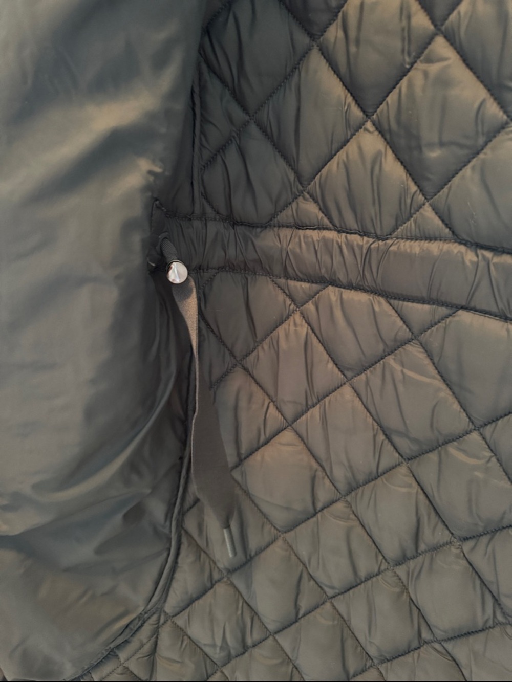 Athleta Whisper Featherless Parka Quilted Puffer Jacket in Blue/Green - Picture 3 of 5